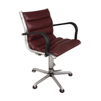 Fauteuil de bureau pivotant en métal chromé années 70