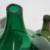 Antique green damajuanas (circa 1920). 3-piece set #5