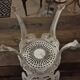 Pair of antique openwork aluminum garden chairs – Victorian style