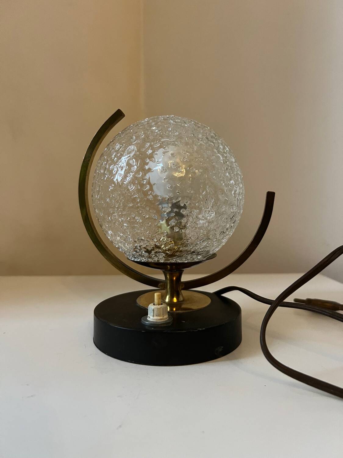 Small vintage bedside table lamp from the 1960s