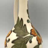 Ancien vase en porcelaine royal gouda hollande décor main signé, 18 cm