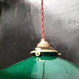 Green opaline pendant light