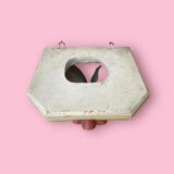 Polychrome plaster wall console