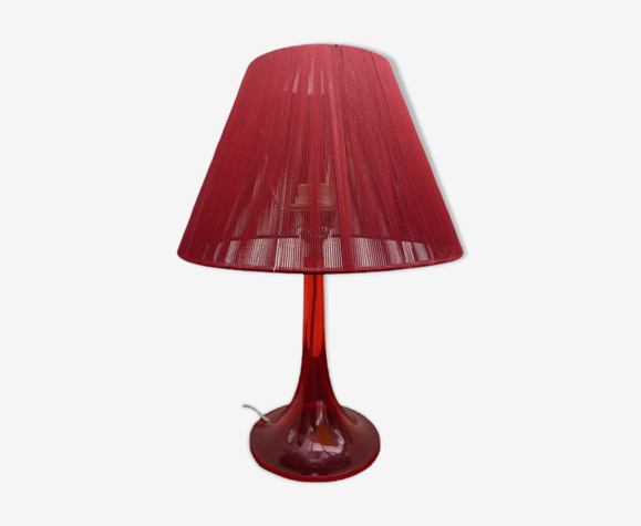 Red plexiglas lamp design | Selency