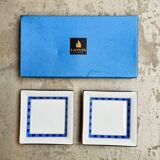 Two Lanvin porcelain trinket trays with original box