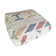Moroccan kilim Pouf - White 60 x 60 x 20 cm