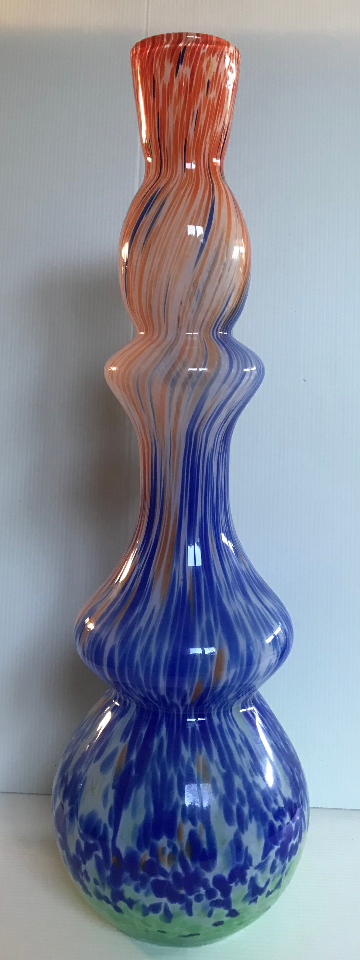 Multicolored vase Murano 46cm