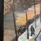 Geneviève chapront, snow boulevard saint-germain, signed oil on canvas