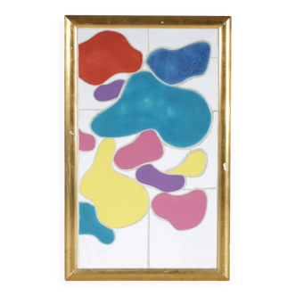 1990s framed ceramics artwork by Jan Snoeck, Netherlands