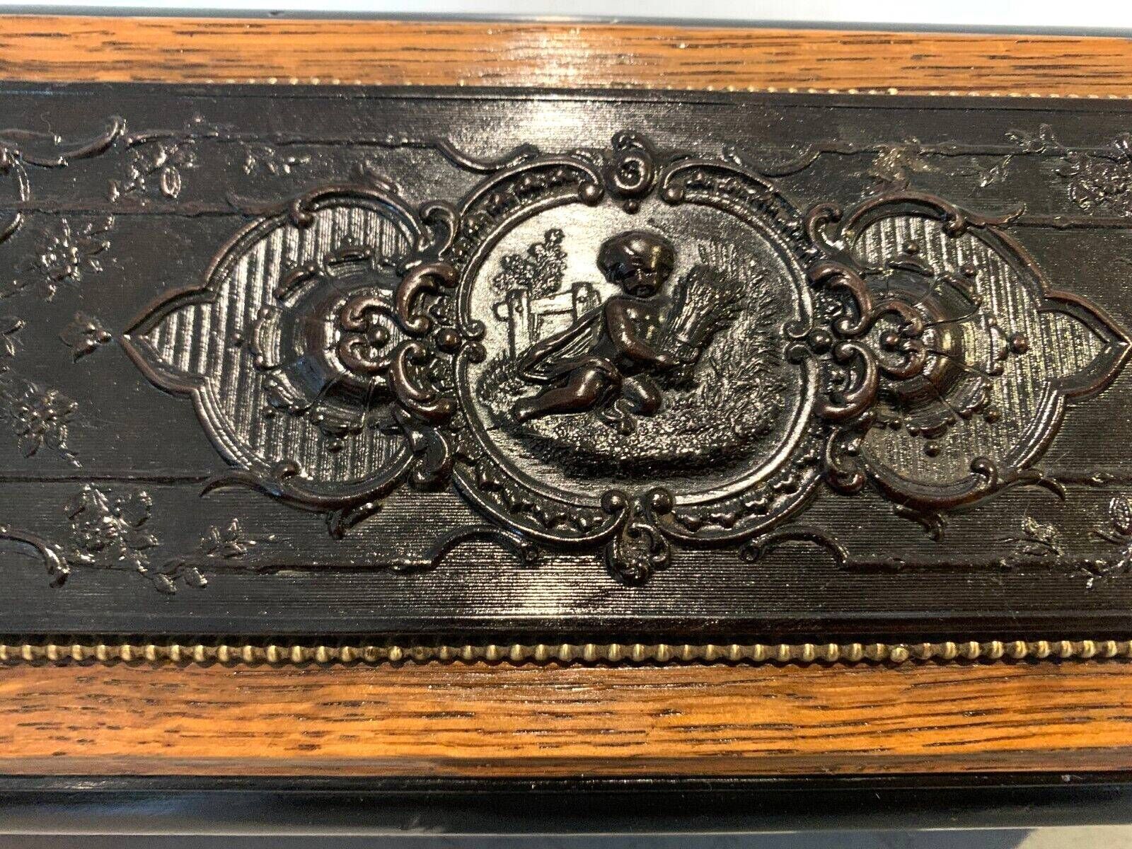 Jewelry Box Napoleon III in black wood carved XIX century