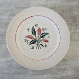 5 anciennes assiettes plates – faïencerie l’amandinoise 6541