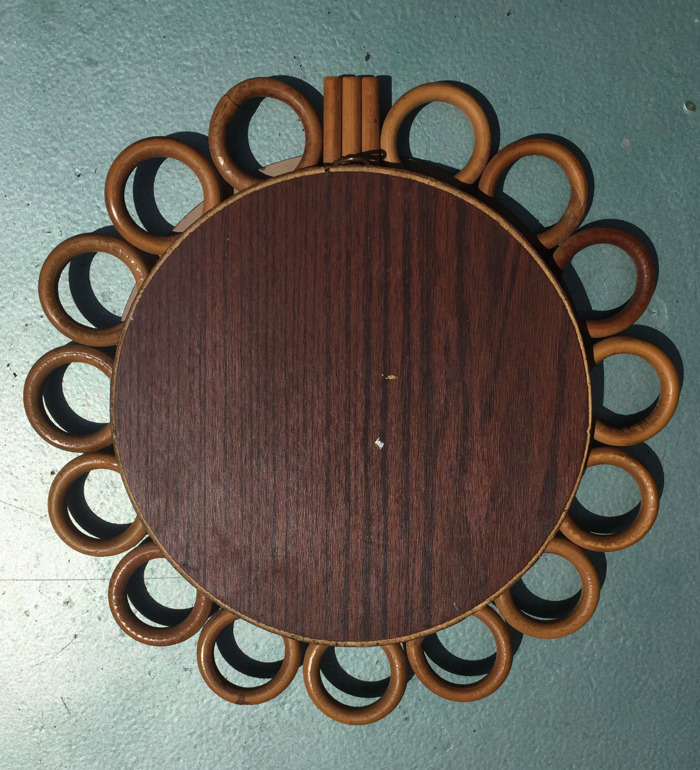 Mirror rattan 22x22cm