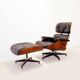 Mid-Century armchair and footrest by Charles & Ray Eames for Herman Miller