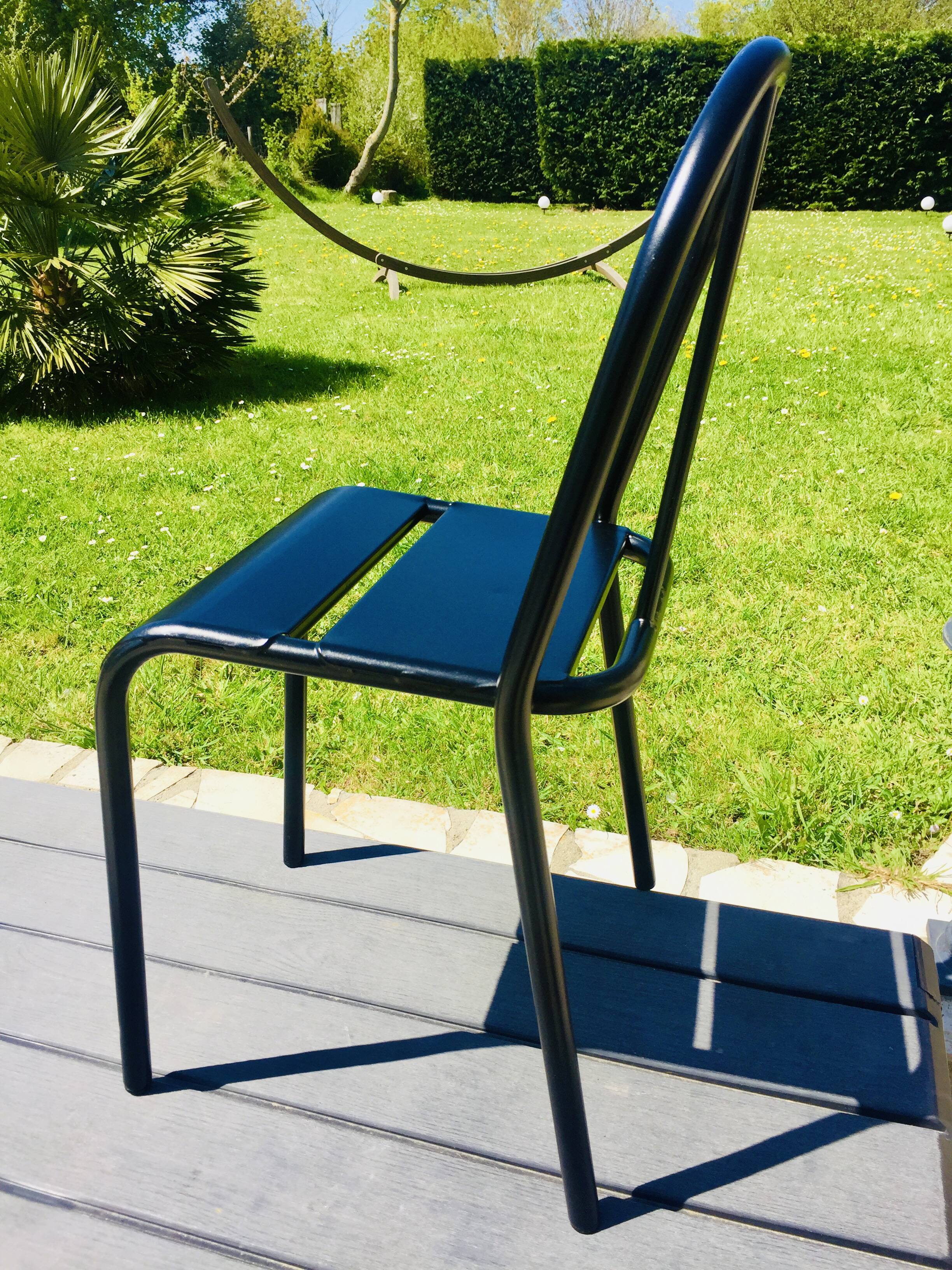 Industrial metal chair