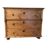 commode ancienne en pin massif
