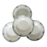 4 vintage deep plates from St Amand 220625