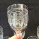 6 old glasses with engraved baccarat crystal wine stems