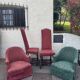 Chaises style Louis XIII Rouge