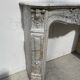 Louis XV style white Carrara marble fireplace, 19th century.