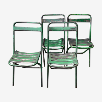 4 chaises de jardin pliantes