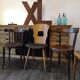 Series of 6 Bistro chairs dismatched Baumann and Fischel