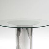 Glass and chrome dining table, Antonia Astorei, 1960s