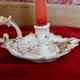 1917 hand-painted hand-held candlestick, dated, signed and numbered