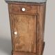 Walnut bedside table with a black marble top – late 19th century.
