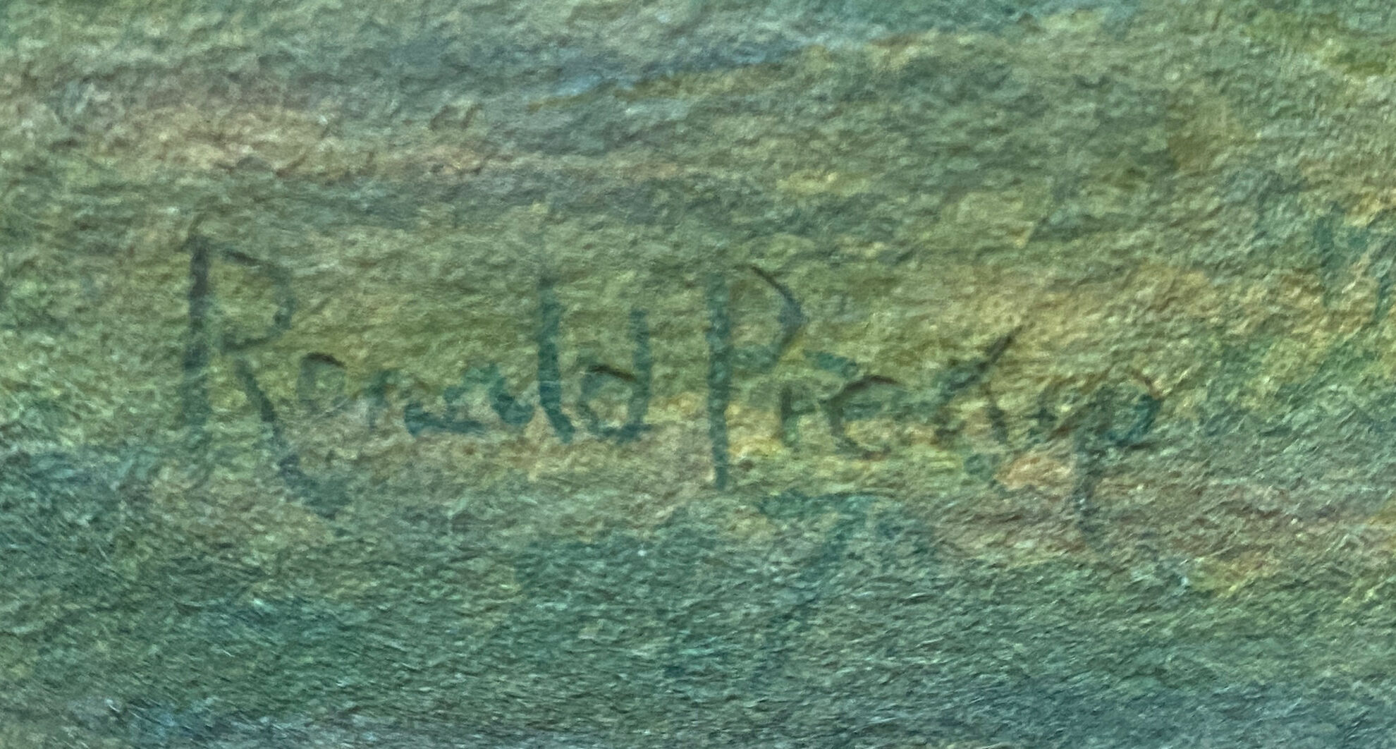 Watercolor painting Castle Park (English?) by Ronald Pickop