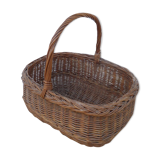 Old hand-woven wicker basket