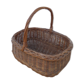 Old hand-woven wicker basket