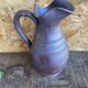 Old Iridescent Terracotta Pitcher Vintage Kitchen #D966