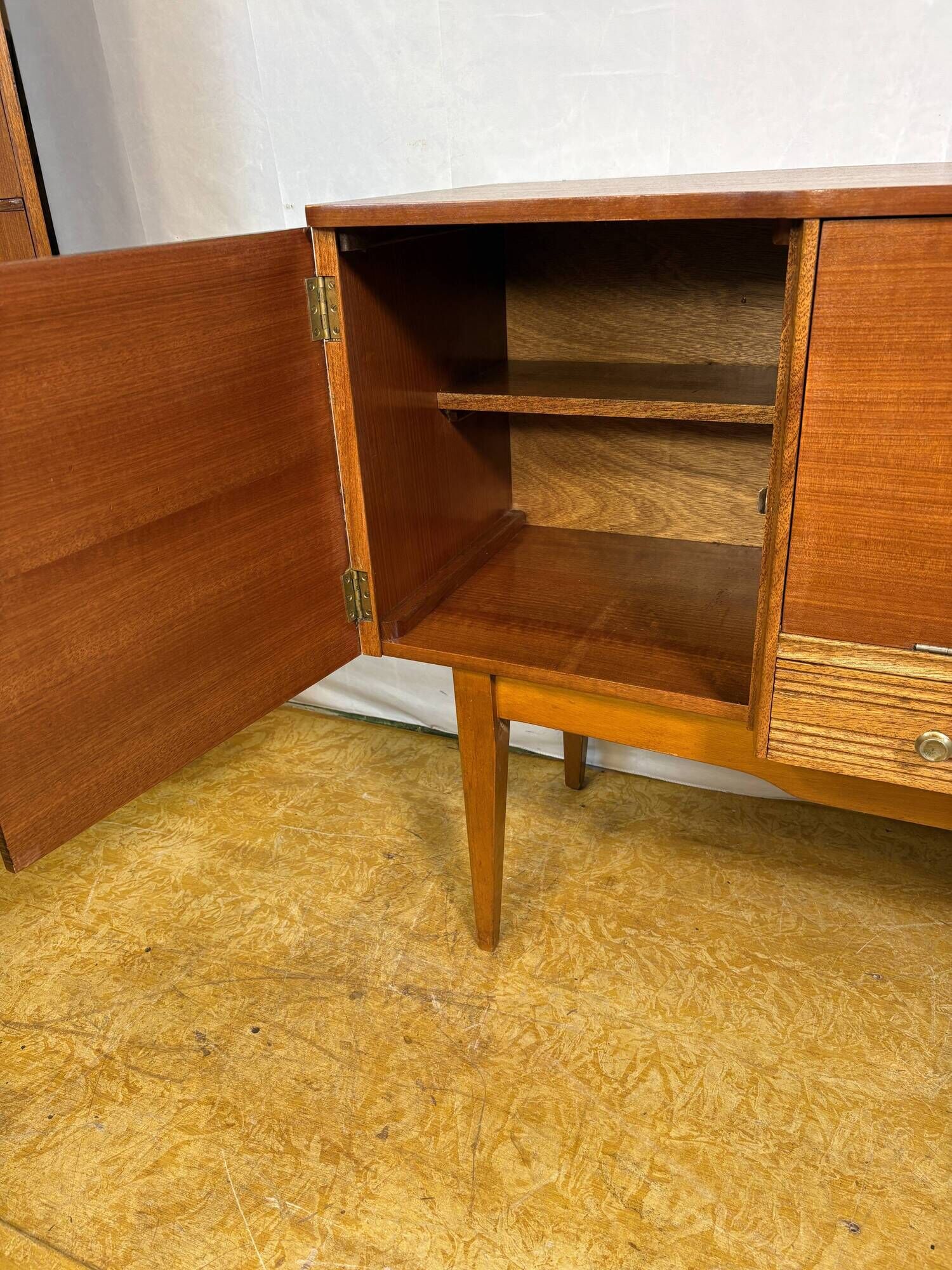 Mid-Century Retro Vintage Teak Sideboard by Stonehill Early 1960s  With Bar