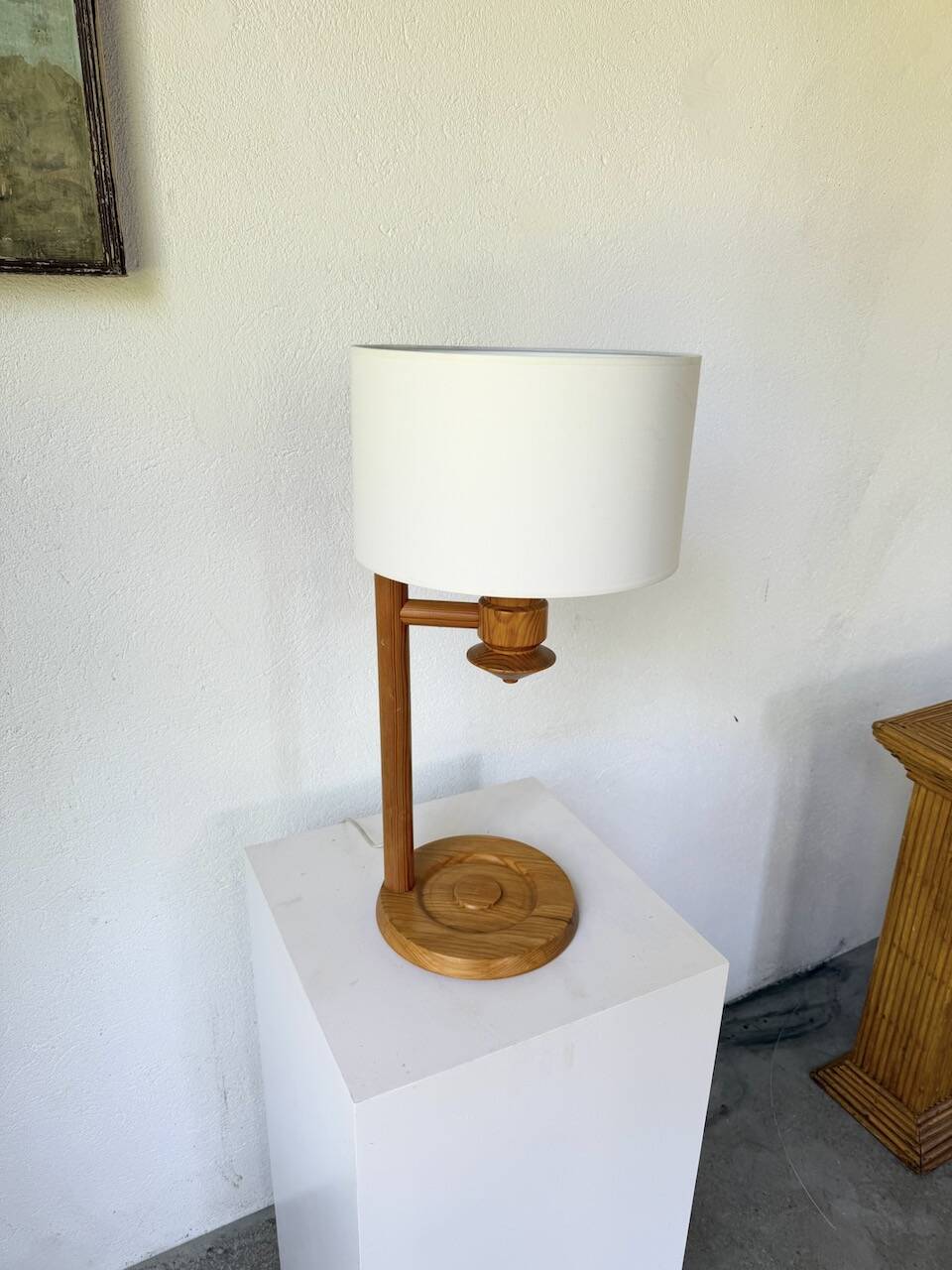 Ikea pine table lamp 1980