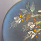 Black ceramic plate with floral pattern Ruscha Art Pottery Germany