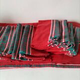 Vintage Basque tablecloth and 12 napkins