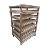 Vegetable fruit in PEAR and chestnut wood