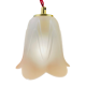Walking lamp or suspension opaque globe shape of Art Deco flower