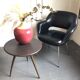 Table basse ronde pieds compas