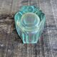 Set of 6 antique liqueur glasses moser moulded uranium glass beryl art deco