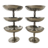 Vintage stainless steel ice cream cups