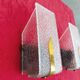 Vintage wall lamps in plexiglass and brass