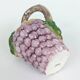 Majolica pitcher Ceramiche di Bassano raisins Italy vintage summer decor
