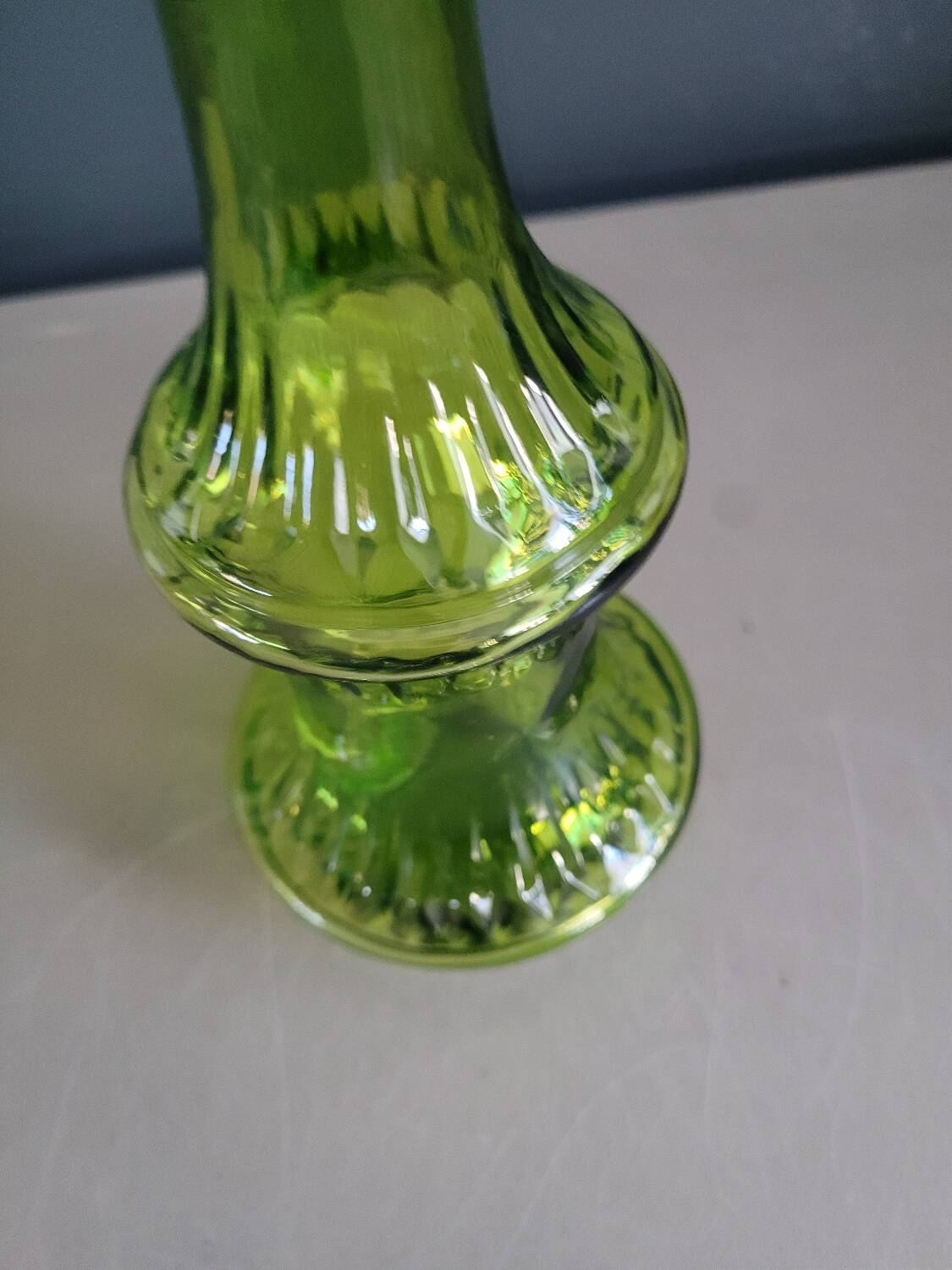 Bouteille empoli en verre vert