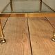 Golden brass shelf Hollywood Regency