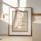 Female figure giclee art print, 50x70cm