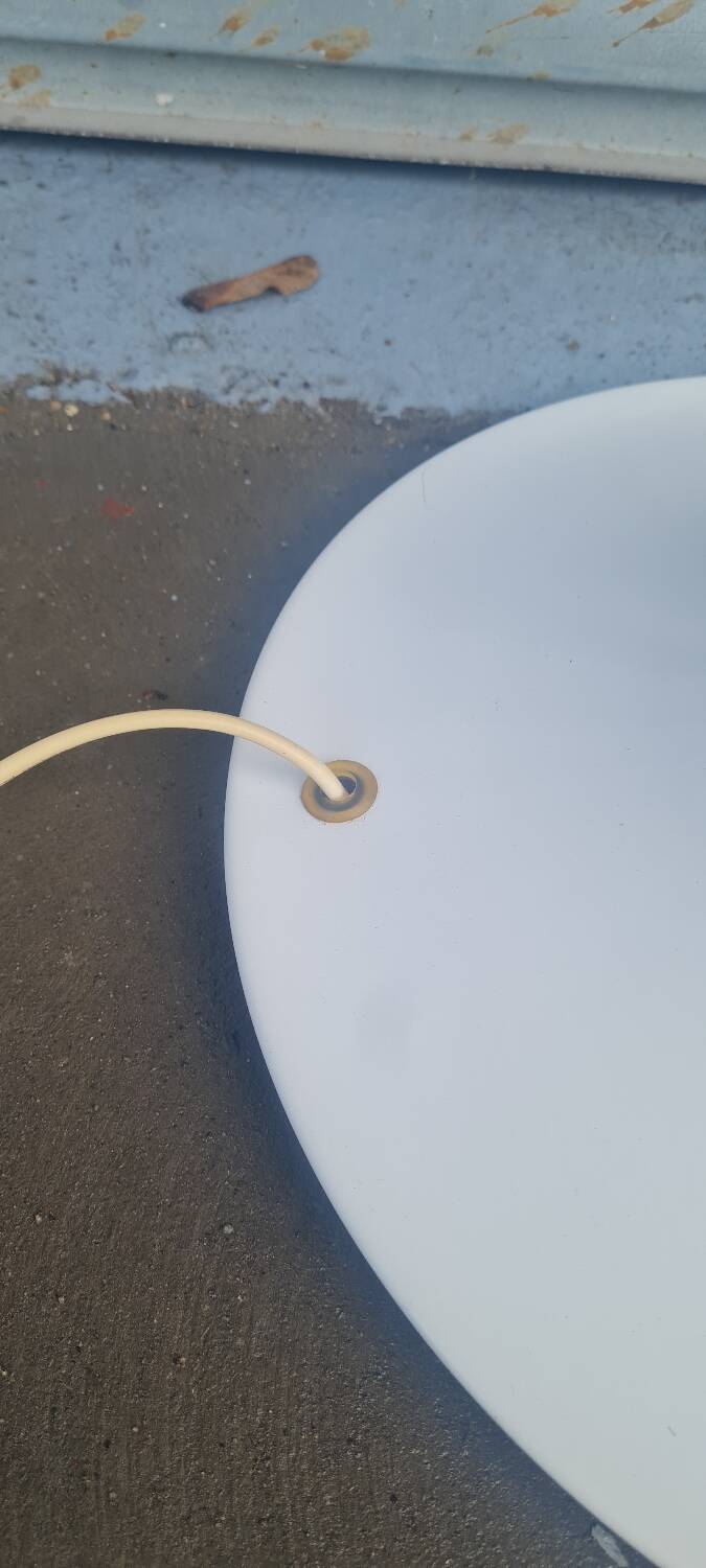 Lacquered metal floor lamp from the 80s