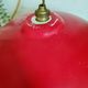 Suspension red cup in old metal 70s