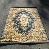 Mechanical blue rug: 178 x 127 cm