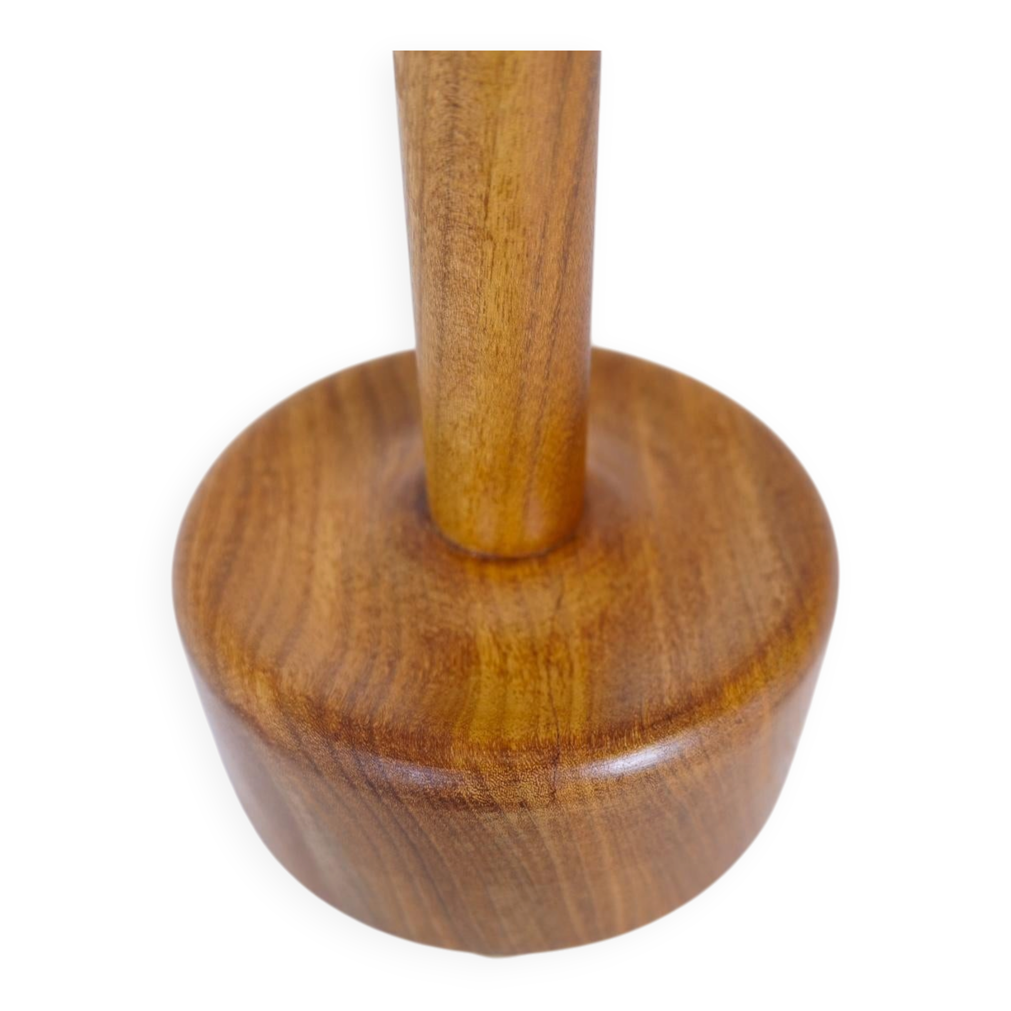 Mid-century solid teak table lamp from the 1960s Sweden.